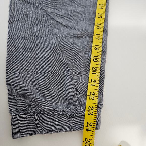 Mossimo Supply Co. Women's Blue Linen Blend Jogger Pants Sz M Casual Everyday - Picture 8 of 9